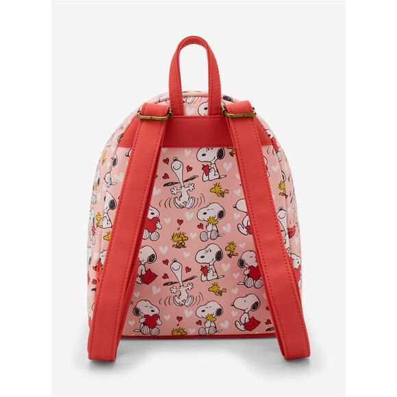 Loungefly Peanuts Snoopy & Woodstock Valentine's Day Mini Backpack - Picture 4 of 5